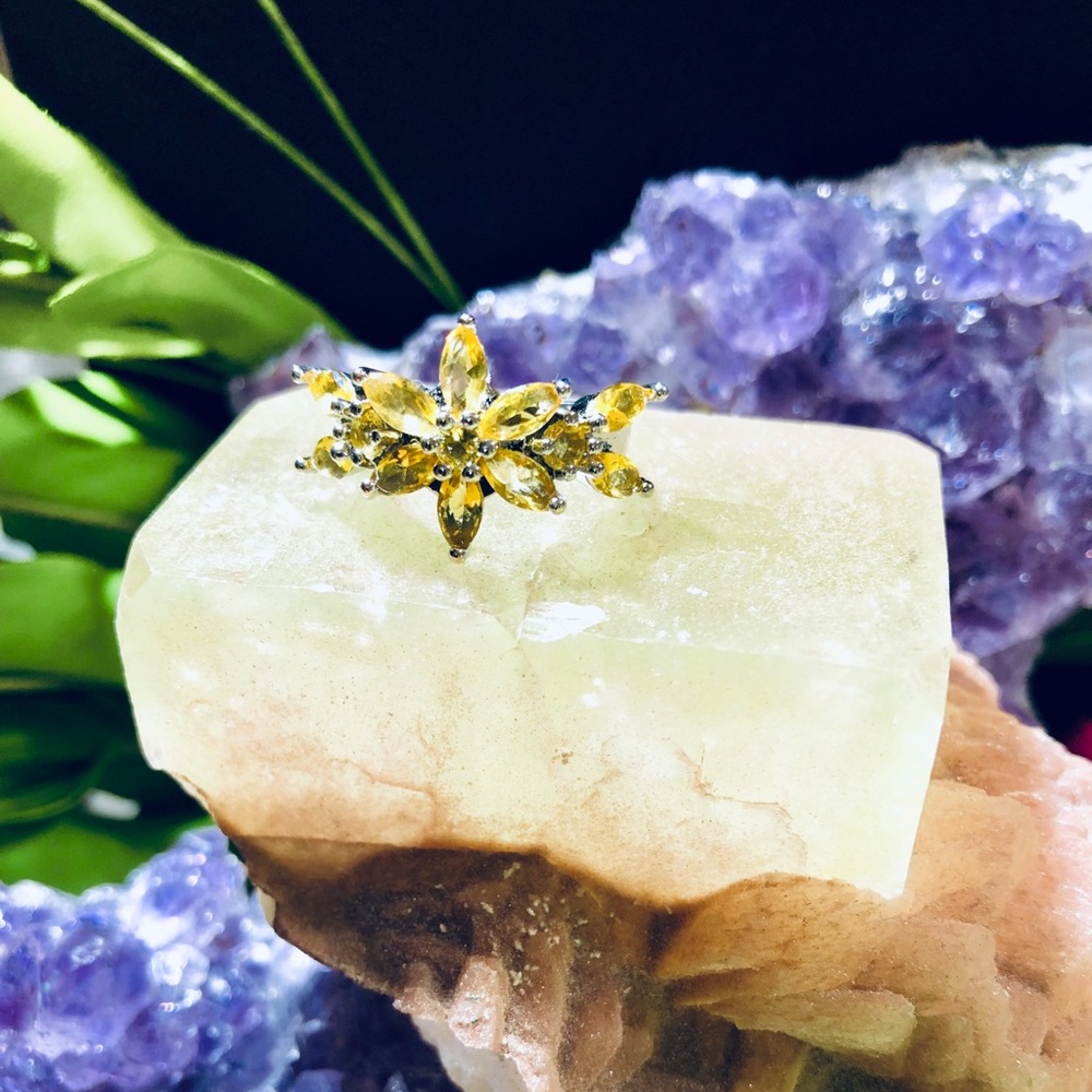 New Marquise Yellow Citrine Blooming Birthstone 6.5